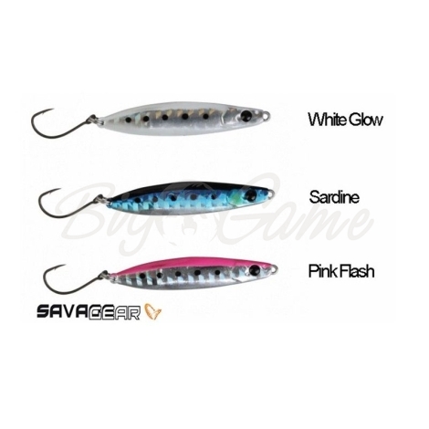 Пилькер SAVAGE GEAR LRF Psycho Sprat (3 шт.) цв. Sardine, White Glow, Pink Flash фото 1