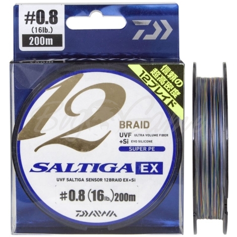 Плетенка DAIWA UVF Saltiga Sensor 12 Braid EX+Si 200м цв. Многоцветный # 0,8 фото 1