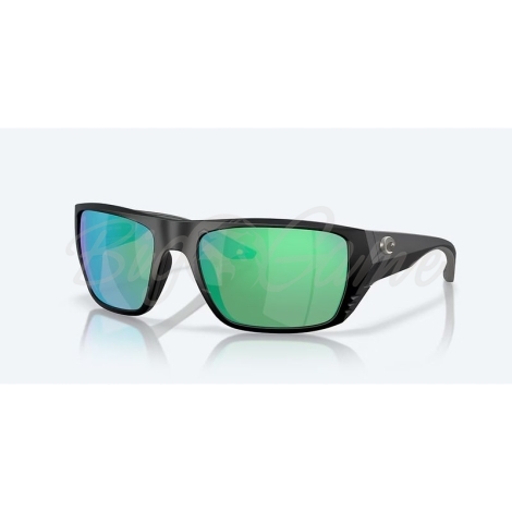 Очки поляризационные COSTA DEL MAR Finlet 580G р. L цв. Matte Black цв. ст. Green Mirror фото 1