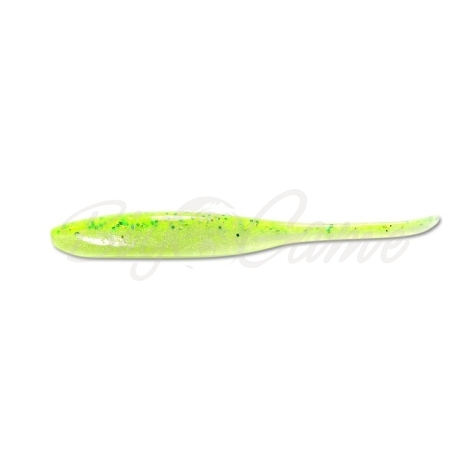 Червь KEITECH Shad Impact 3" (10 шт.) цв. PAL #02 Lime Chart Shad фото 1