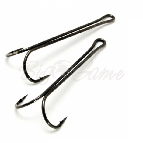 Крючок двойной FORCE Short Double Hook 820 № 6 черный никель (10 шт.) фото 1