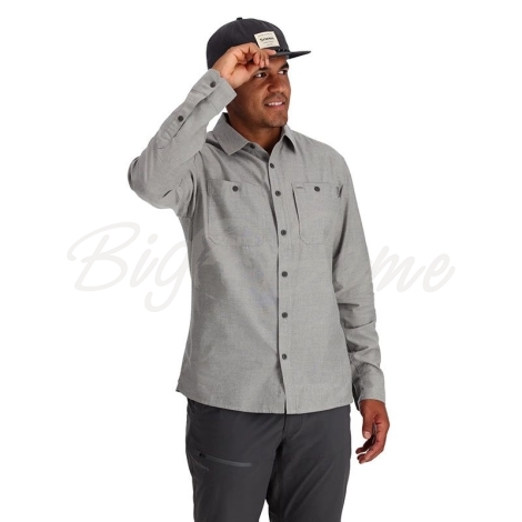 Рубашка SIMMS Cutbank Chambray LS Shirt цвет Cinder Chambray фото 4