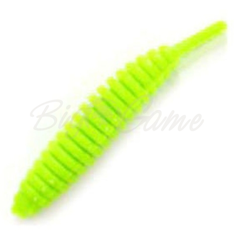 Червь TROUT ZONE Ribber Pupa 1,8" зап. сыр (10 шт.) цв. зеленый шартрез фото 1