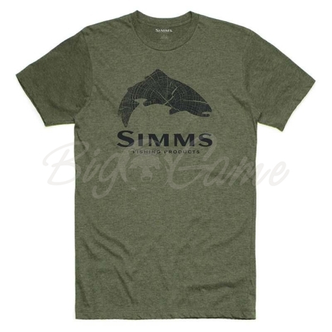 Футболка SIMMS Wood Trout Fill T-Shirt цвет Military Heather фото 1