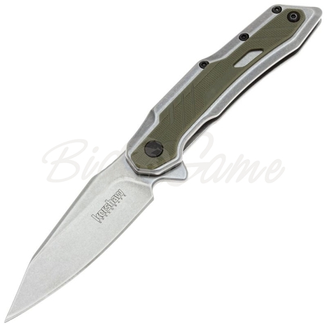Нож складной KERSHAW Salvage сталь 8Cr13MoV рукоять Сталь/Нейлон цв. Зеленый фото 1