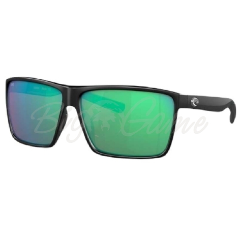 Очки поляризационные COSTA DEL MAR Rincon 580G р. XL цв. Black цв. ст. Green Mirror фото 1