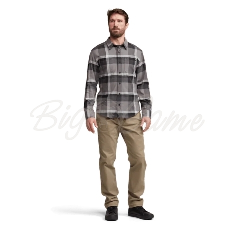 Рубашка SITKA Ashland Lightweight Flannel Shirt цвет Woodsmoke Fall Plaid фото 5