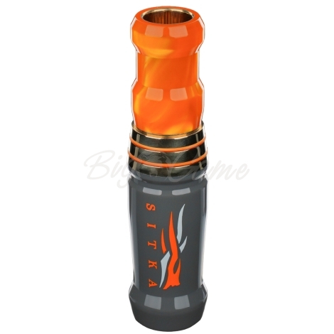 Манок на гуся D.E.D CUSTOM CALLS Зов Тундры Call of Tundra (пластик) с гравировкой цв. Оранжевый перламутр / Серый фото 1