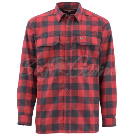Рубашка SIMMS Coldweather LS Shirt цвет Red Buffalo Plaid фото 1