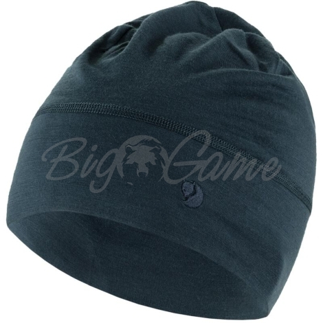 Шапка FJALLRAVEN Abisko Lite Wool Beanie цвет Dark Navy фото 1