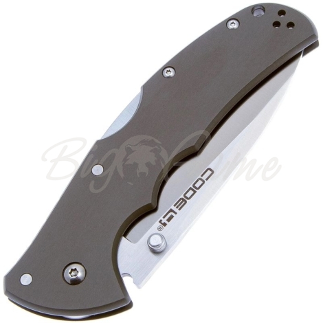 Нож складной полуавтоматический COLD STEEL Code-4 Clip Point сталь CPM S35VN рукоять Алюминий цв. Серый фото 4