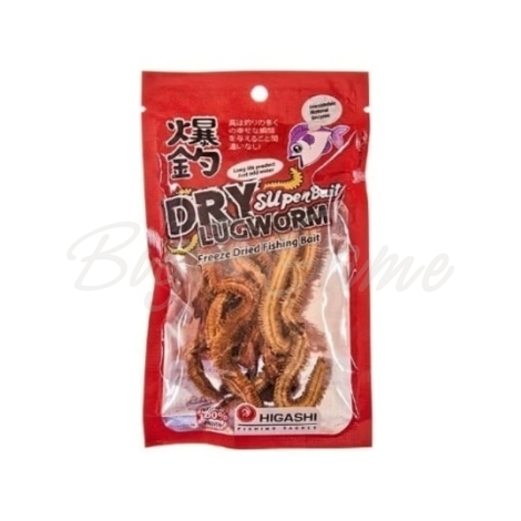 Червь сушеный HIGASHI Dry Lugworm SuperBait 10 г цв. Red фото 1