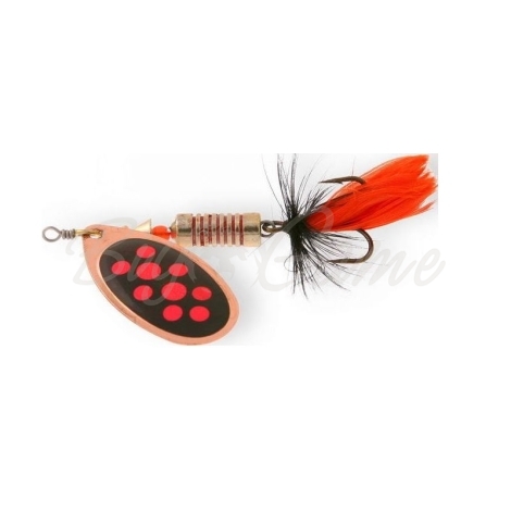 Блесна вращающаяся NORSTREAM Aero Fly № 0 black killer copper red dots 2,5 г  фото 1
