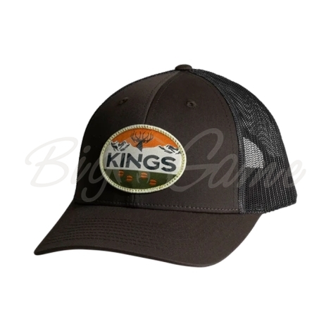 Бейсболка KING'S Mountain Tracks Patch Hat цвет Chocolate Chip / Grey Brown фото 1