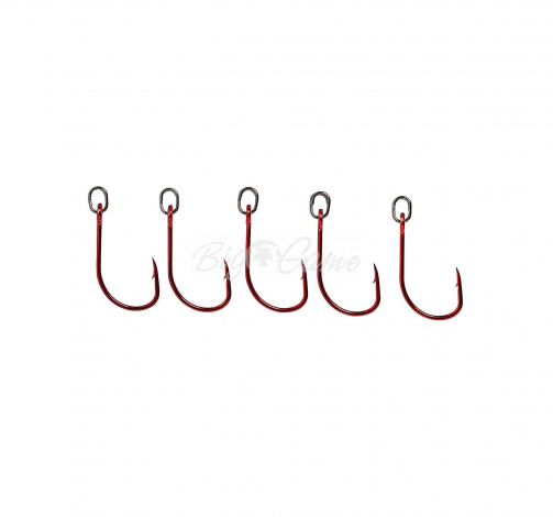 Крючок одинарный SAVAGE GEAR S1 Single Hook Red & DG Kit № 4/0 (10 шт.) фото 1