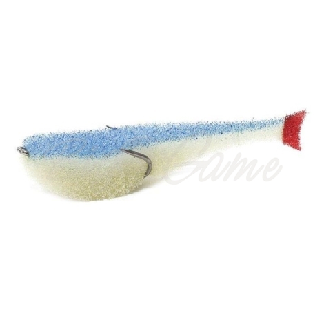 Поролоновая рыбка LEX Classic Fish CD UV 9 WBLB (белое тело / синяя спина / красный хвост) фото 1