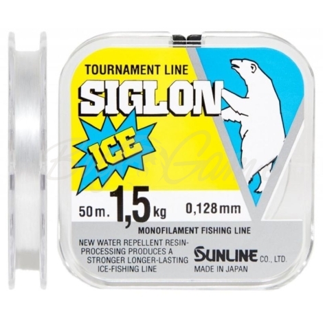 Леска SUNLINE Siglon Ice Fishing 50 м цв. прозрачный 0,165 мм фото 1