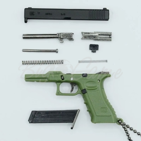 Брелок GF Glock 17 цв. Зелёный фото 2