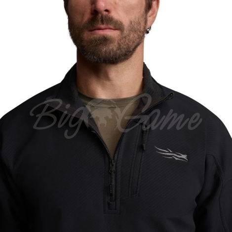 Толстовка SITKA Alpha Fleece 1/4 Zip Pullover цвет Black фото 4