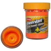 Паста BERKLEY PowerBait Natural Scent Glitter TroutBait аттр. Чеснок цв. Флюоресцентный оранжевый