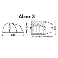 Палатка FHM Alcor 3 кемпинговая цвет Синий / Серый превью 10