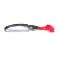 Виброхвост GAMBLER Little EZ 3243 9,5 см (9 шт.) код цв. Black Shad Red Tail