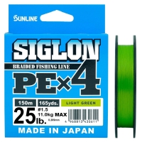 Плетенка SUNLINE Siglon PEx4 150 м цв. светло-зеленый 0,209 мм