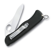 Нож VICTORINOX Sentinel Clip One Hand 111мм 5 функций цв. черный