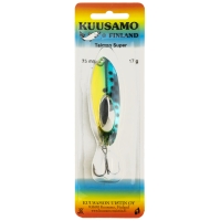 Блесна колеблющаяся KUUSAMO Taimen SUPER 75/17 код цв. GR/BLU/S  превью 2