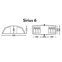 Палатка FHM Sirius 6 кемпинговая цвет Синий / Серый превью 11