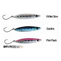 Пилькер SAVAGE GEAR Psycho Sprat 10 г цв. Sardine, White Glow, Pink Flas