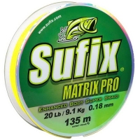 Плетенка SUFIX Matrix Pro желтая 135м 0.18мм 12кг