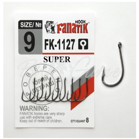 Крючок одинарный FANATIK FK-1127 Super № 9 (8 шт.) фото 1