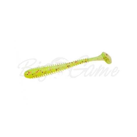 Виброхвост KEITECH Swing Impact FAT 4,3" (6 шт.) цв. PAL #01 Chartreuse Red Flake фото 1