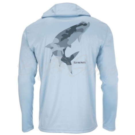 Термокофта SIMMS Tech Hoody - Artist Series цвет Tarpon Woodland Camo Steel/Steel Blue фото 1