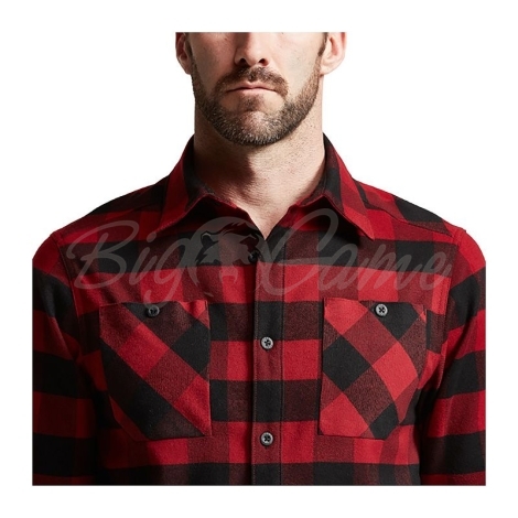 Рубашка SITKA Riser Work Shirt цвет Brick / Black Buffalo фото 3