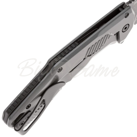 Нож складной полуавтоматический KERSHAW Cannonball сталь D2 рукоять Нержавеющая сталь цв. Серый фото 4