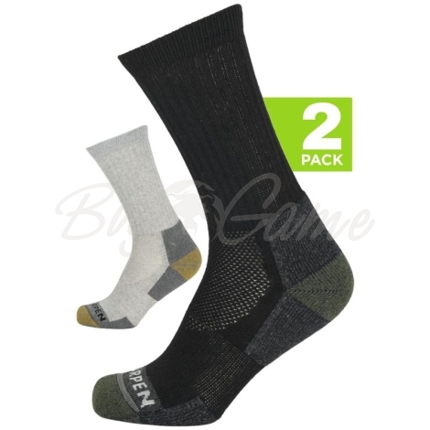 Носки LORPEN MH2PC Wool Hike 2 Pack Crew цвет Black / Light Granite фото 1