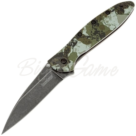 Нож складной полуавтоматический KERSHAW Leek сталь Sandvik 14C28N рукоять Алюминий 6061-T6 цв. Камуфляж фото 1