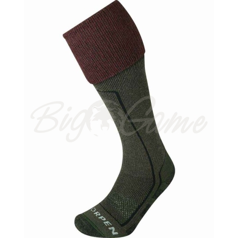 Носки LORPEN HWSE Hunting Wader Sock Eco цвет Conifer / Deep Red фото 2