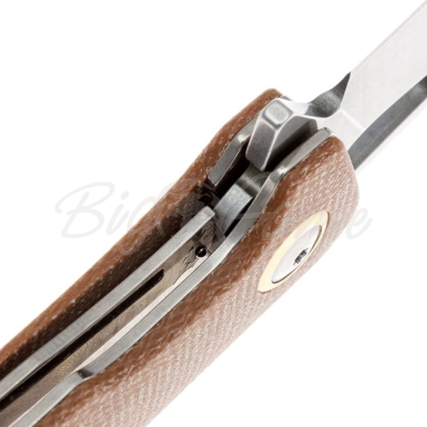 Нож складной полуавтоматический BOKER Toxicofera сталь 440А рукоять Микарта цв. Коричневый фото 4