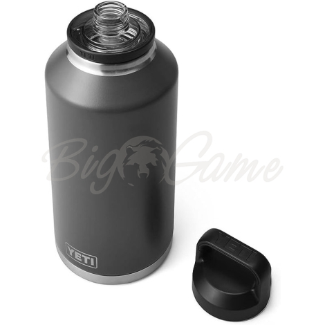 Термос YETI Rambler Bottle Chug Cap 1900 цвет Charcoal фото 2