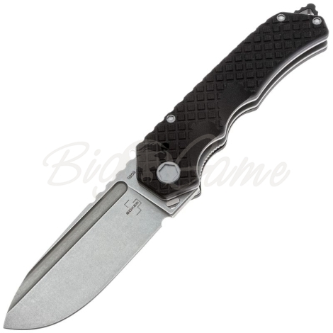 Нож складной полуавтоматический BOKER Hermod Folder сталь D2 рукоять Стеклотекстолит G10 цв. Черный фото 1