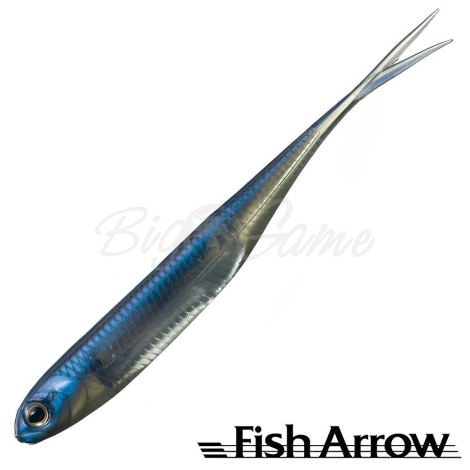 Слаг FISH ARROW Flash J Split 4" (5 шт.) цв. #04 (Problue/Silver) фото 1