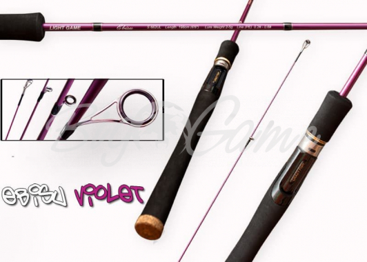 Удилище спиннинговое CRAZY FISH Ebisu Violet S712L Light game тест 3 - 7 г фото 1