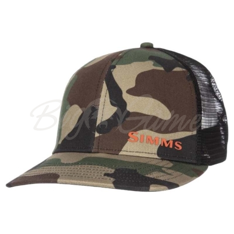 Кепка SIMMS ID Trucker цвет CX Woodland Camo фото 1