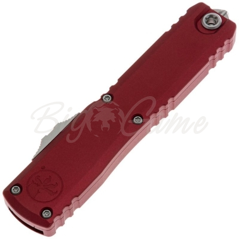 Нож складной автоматический MICROTECH Ultratech S/E Gen IV сталь M390MK рукоять Алюминий 6061-T6 цв. Бордовый фото 2