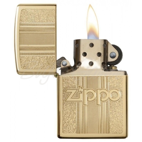 Зажигалка ZIPPO Classic с покрытием High Polish Brass фото 4
