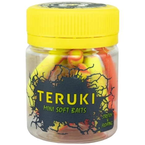 Червь TERUKI Flash 8 см (7 шт.) зап. сыр цв. Chartreuse/Orange фото 3