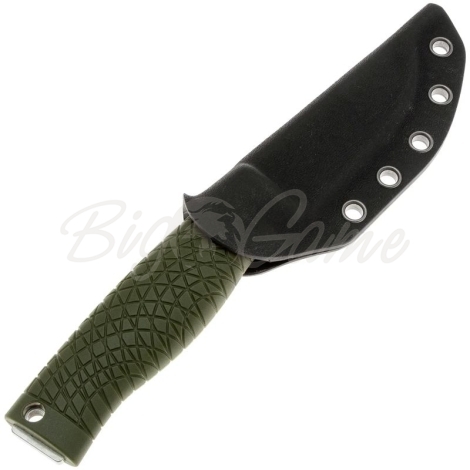 Нож с фиксированным клинком BOKER Bronco Mini сталь CPM 3V рукоять Термопластик цв. Зеленый фото 4